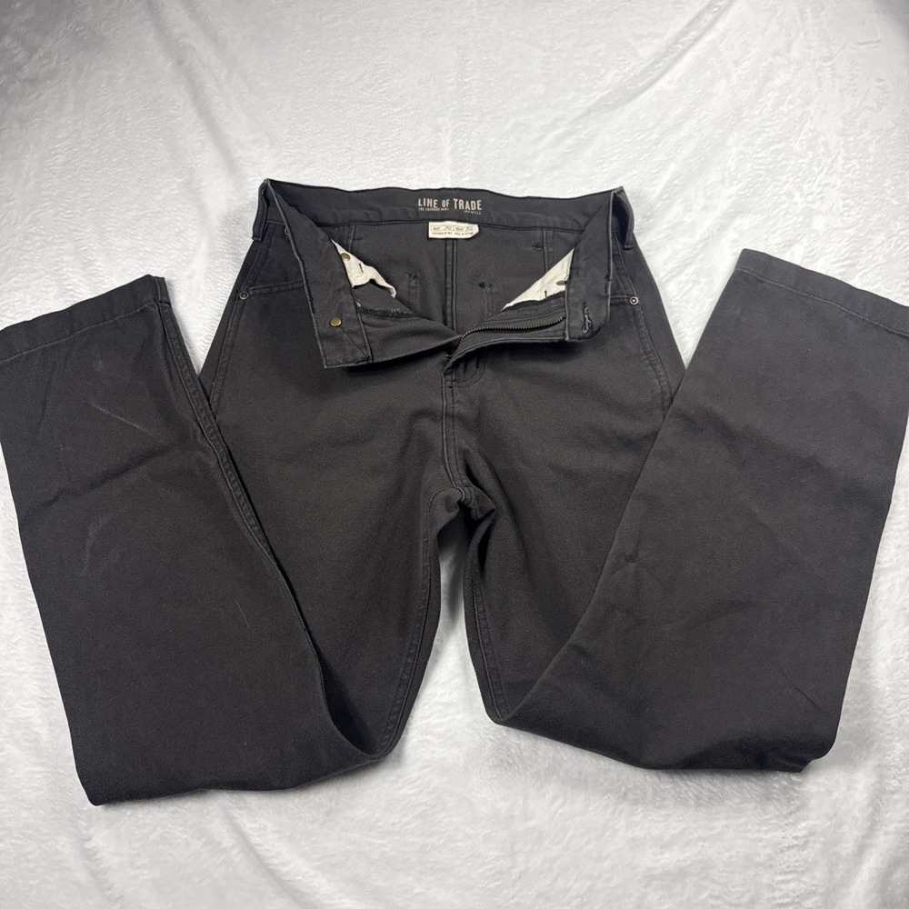 Line of Trade The Officer Chino Brown Twill Pants Men 30x32 Canvas EUC Worn Once